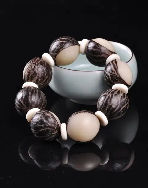 天然手磨菩提根手链-左右逢源