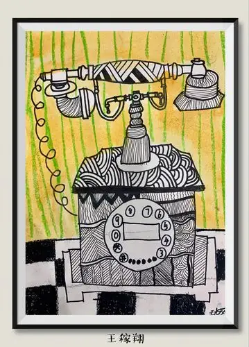 东风周四线描班《复古电话写生》