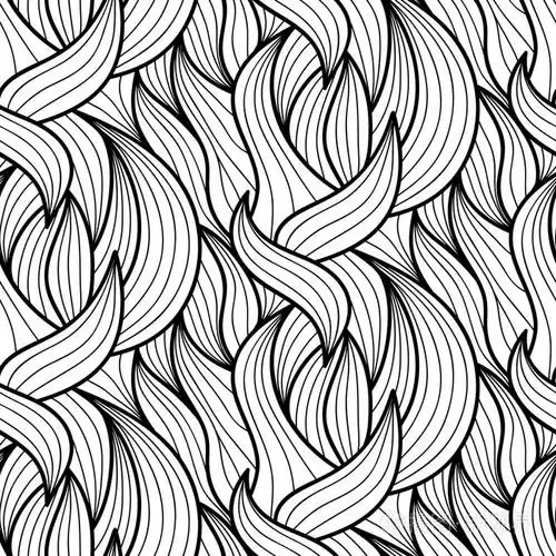 矢量花卉背景的画出的线条