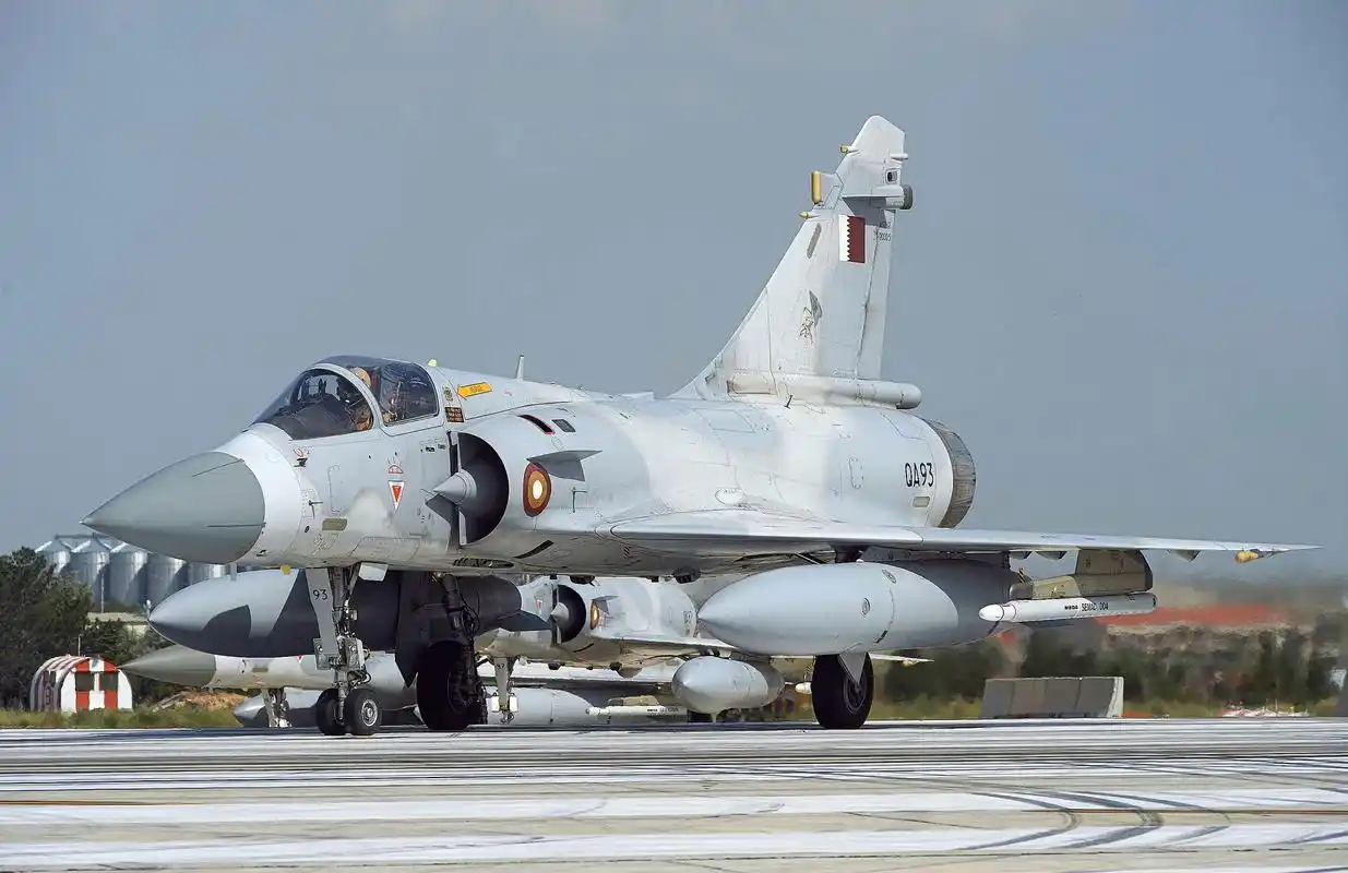 卡塔尔空军装备的幻影2000-5战斗机,目前卡塔尔空军一共装备12架幻影