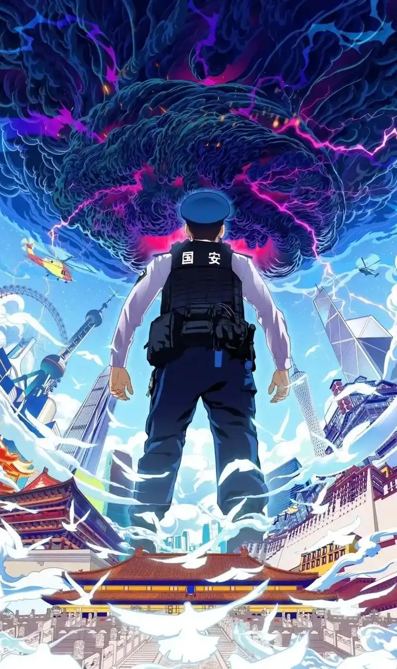 插画头像 #公安民警 #火焰蓝朋友 #消防员 - 抖音