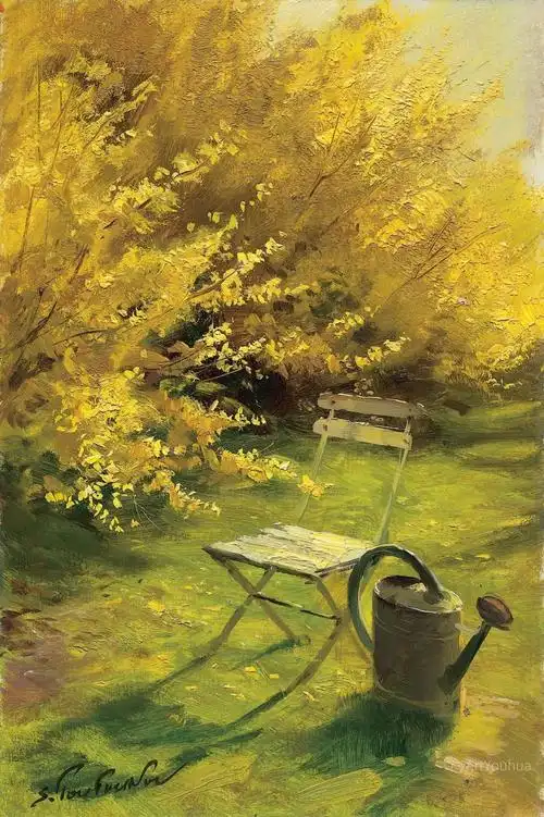 赏心悦目的长竖构图风景油画(三)! - 元艺考