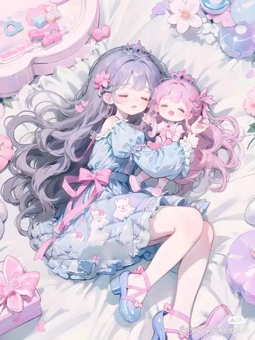 可爱女孩睡觉|女生头像/闺蜜头像