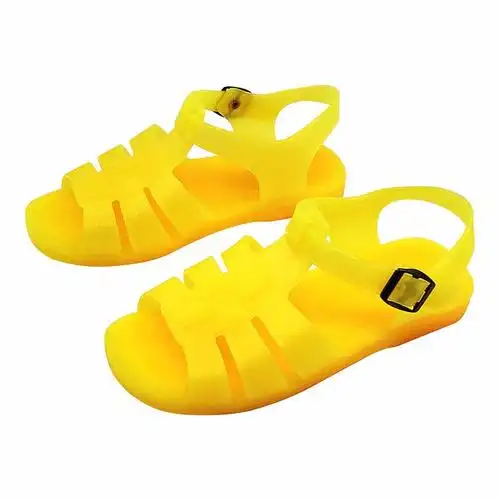 凉鞋塑料黄色黄金怀旧中式复古老式沙滩鞋