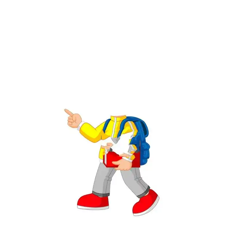 幼儿园小朋友无头小人卡通抠图素材