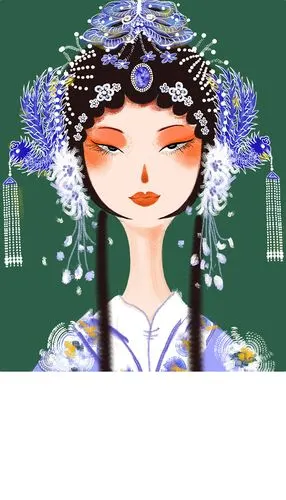 中华传统京剧戏曲人物旦角——青衣|插画|艺术插画|阮神仙 - 原创作品