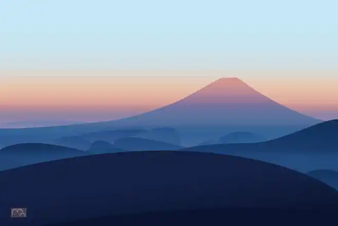 矢量绘图富士山