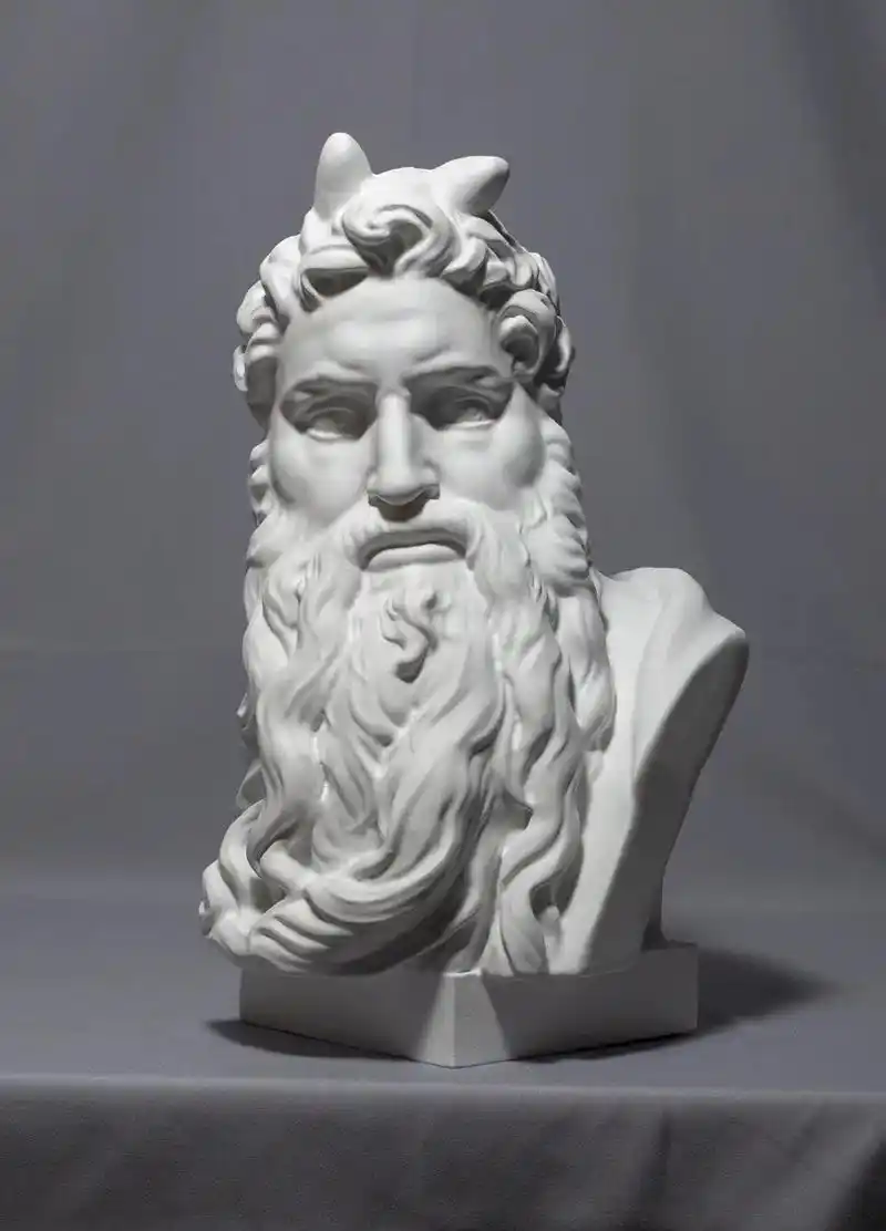 高精度摩西头像.##艺术在抖音 #石膏像 #素描 #雕塑艺术 - 抖音