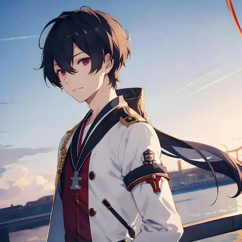 高清侧身卡通动漫男头