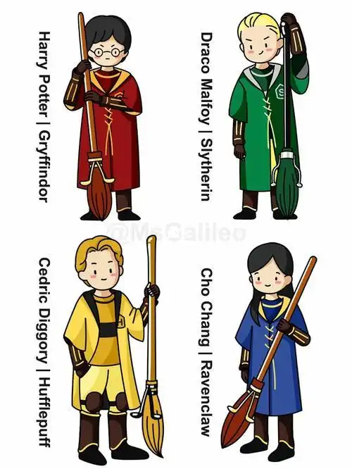 魁地奇比赛简笔画