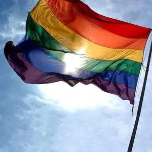 lgbt六色彩虹旗大撑同志披身装饰品骄傲旗游行运动rainbow flag