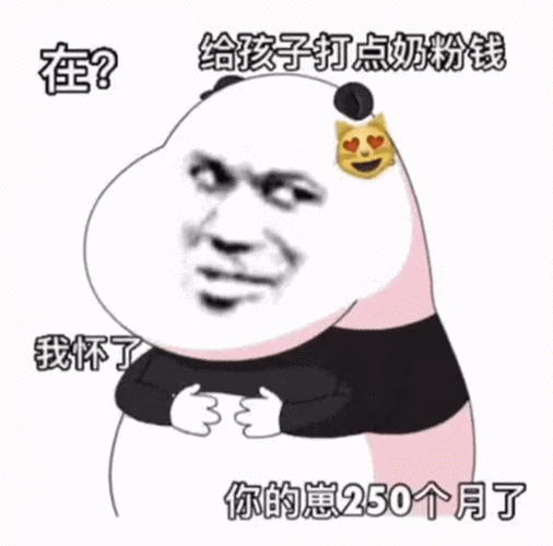 表情包在给孩子打点奶粉钱你的崽250个月了