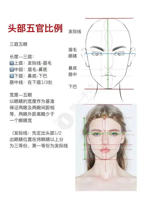 服装设计手绘入门基础系列三:头部五官比例及结构