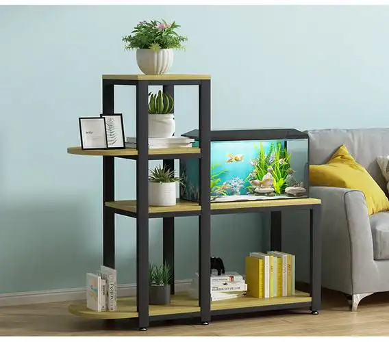 鱼缸支架底座底柜实木 放鱼缸架子鱼缸底柜小型客厅实木鱼缸底座多层