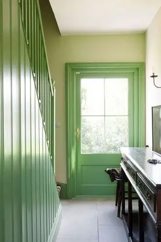 绿色的墙面