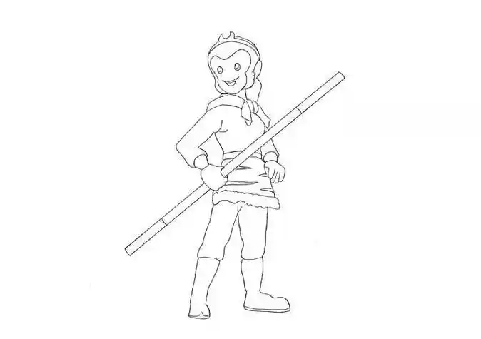 孙悟空盔甲简笔画 简笔画图片大全-蒲城教育文学网