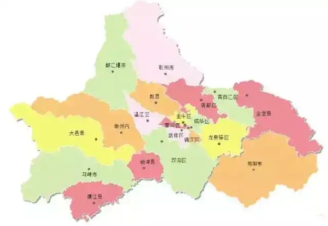 彭州市,都江堰市,大邑县,邛崃市,崇州市,新津县,蒲江县,金堂县成都