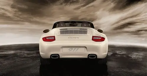 王子级别-高清晰911-carrera-cabriolet/保时捷白色敞篷跑车