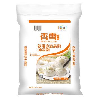 香雪高筋特精粉100小麦粉5kg袋面粉中粮出品香雪多用途麦芯粉5kg