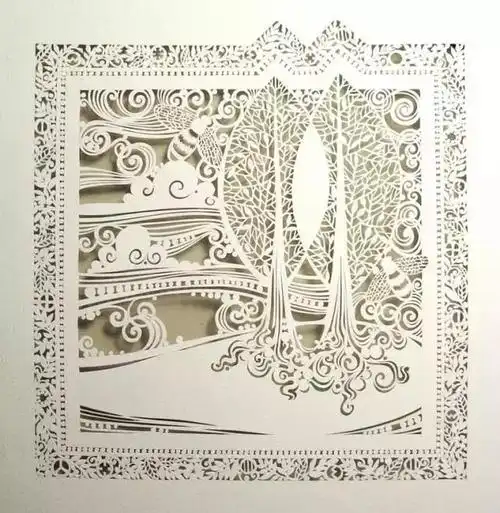 纸雕灯分层图线稿资源,光影纸雕教程