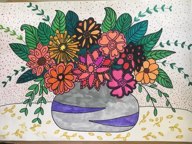 四年级部分作品,(线描画与儿童画相结合的绘画方式)