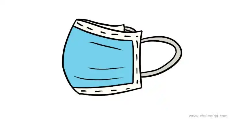 一次性口罩儿童画怎么画 一次性口罩简笔画画法