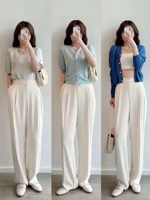 mm麦檬  #indicia米色裤子的不同风格穿搭