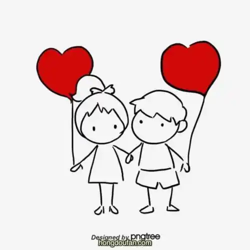 男生女生手拉手手拉手要如何画小朋友简笔画大全