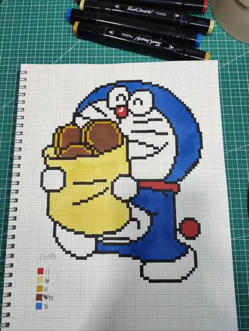 像素画4临摹哆啦a梦