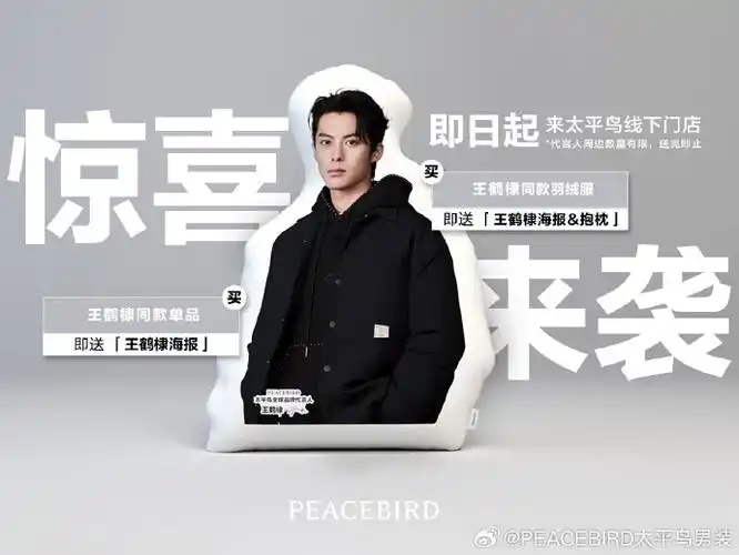 太平鸟全球品牌代言人王鹤棣##太平鸟羽绒服##太平鸟冬季大秀