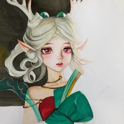 王者荣耀手绘瑶遇见鹿神