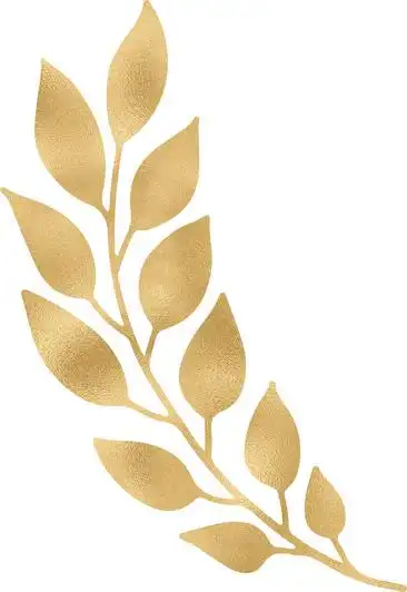 金箔装饰树叶素材