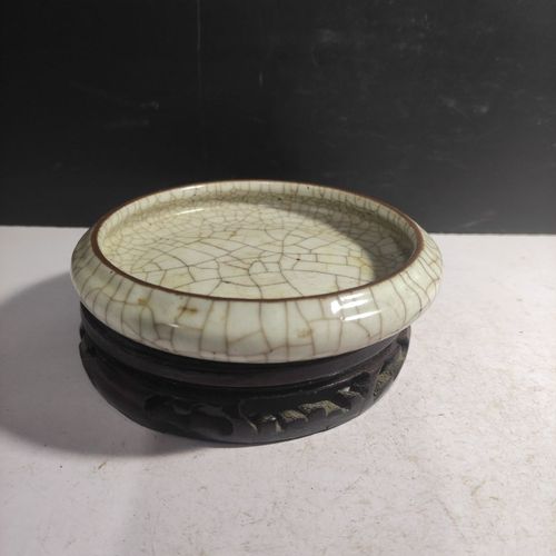 清代哥窑开片笔洗古玩瓷器收藏文房类洗复古风摆件古董文人用品瓷