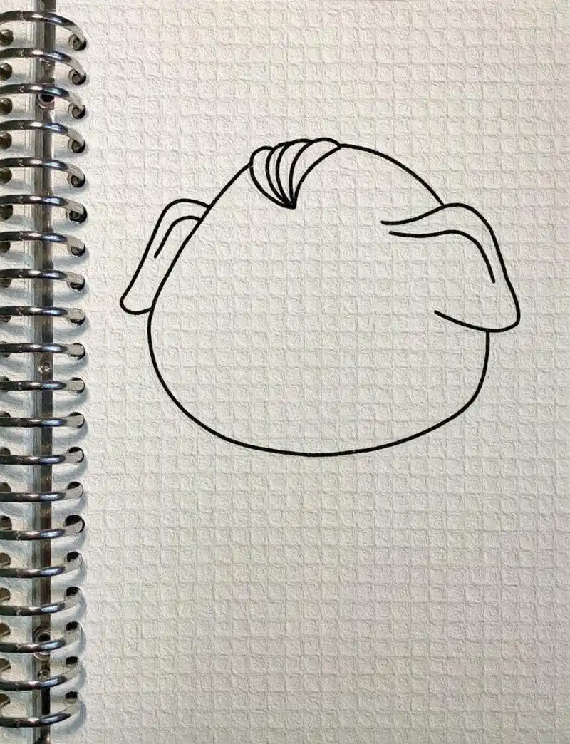 今日分享简笔画(53)猪屁登(内有过程) 真正的快乐不在于吃什么,而在于