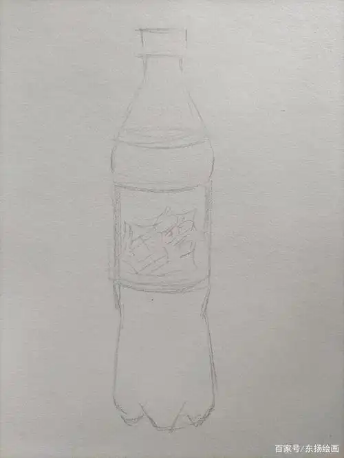雪碧瓶原来这么画,创意彩铅教程,雪碧瓶绘画步骤