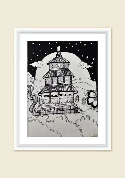 我怀着沉重的心情,画了祈年殿,为大家祈福.