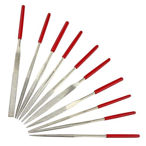 金刚石什锦锉 小锉刀 扁 三角 半圆锉刀 刀型 金刚锉 10件套 4*160mm