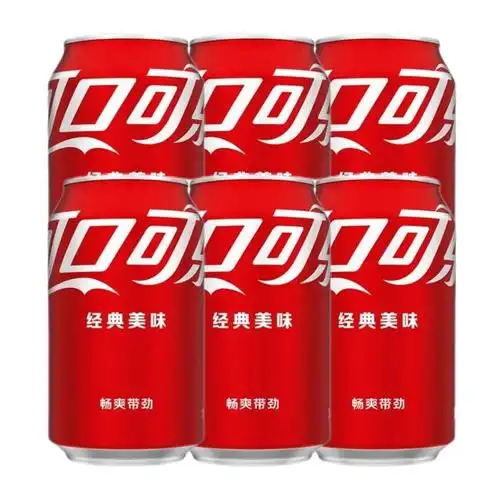 【20点抢】可口可乐330ml*6罐 可乐原味碳酸饮料含汽汽水易拉罐