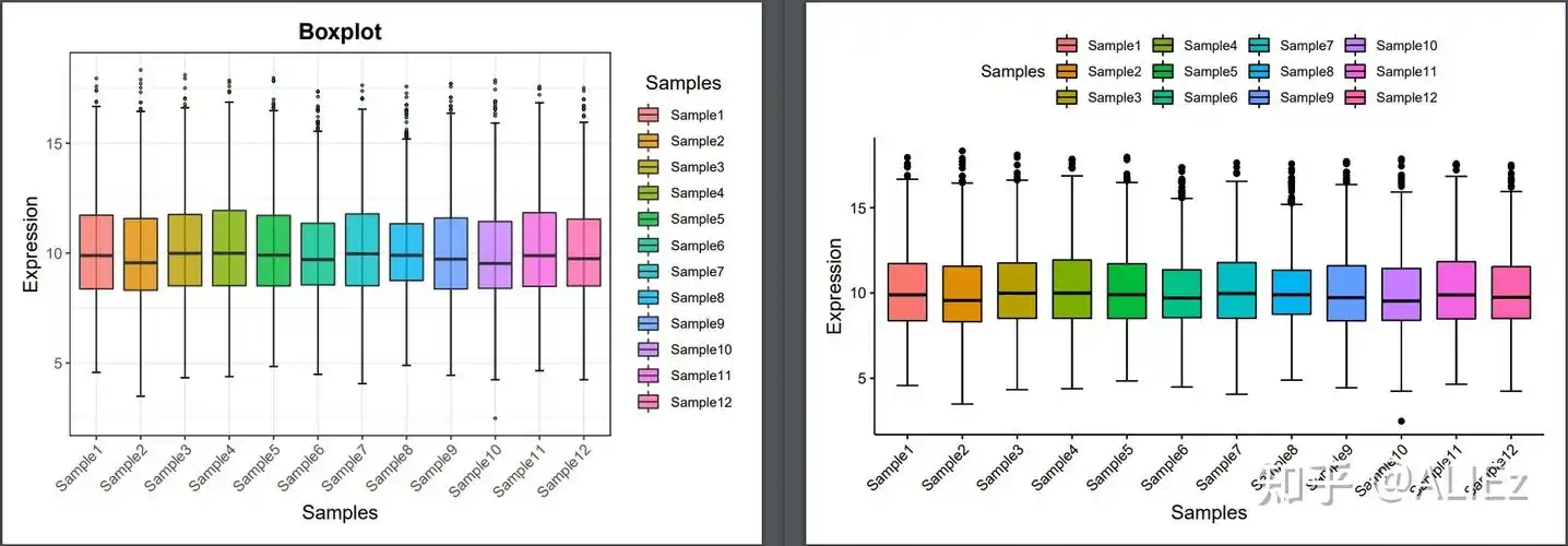 绘制箱线图的两个r包