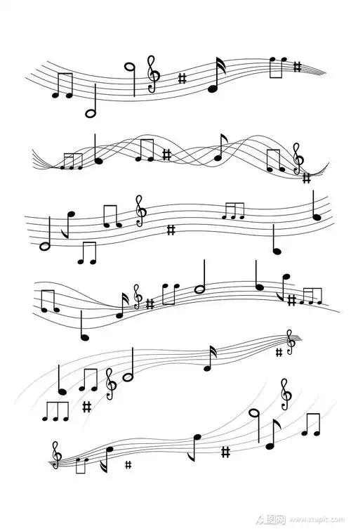 音乐节音乐会五线谱矢量模板下载-编号461395-众图网