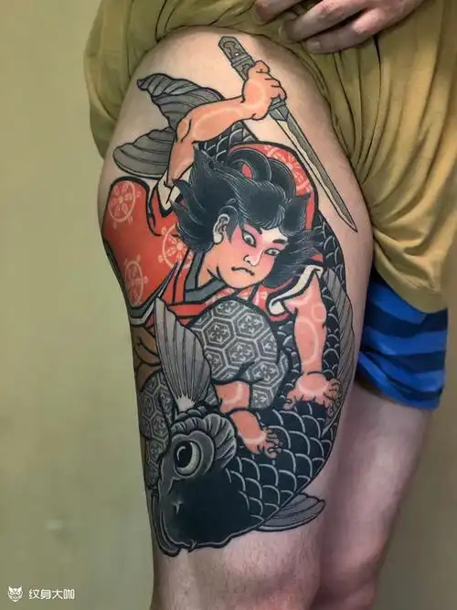日式腿部纹身图案大全 - 纹身大咖