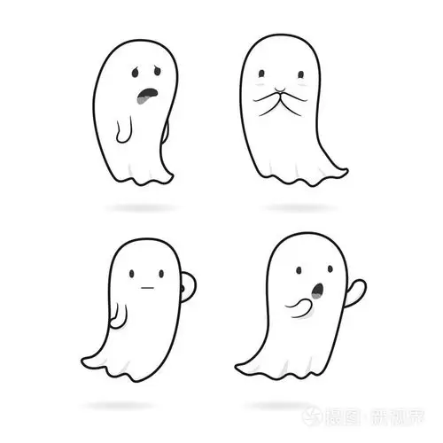 卡通鬼线稿插画-正版商用图片1k9y80-摄图新视界