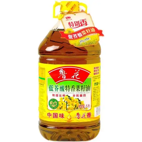 鲁花压榨低芥酸特香菜菜籽油5l植物油转基因家用菜籽油