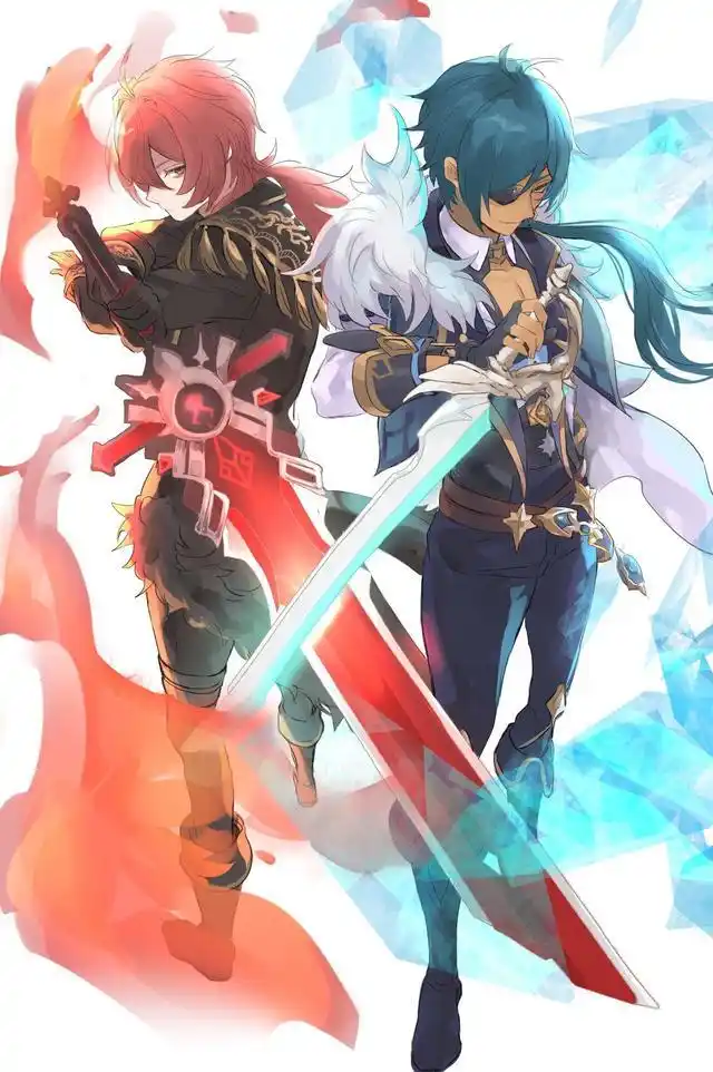 原神角色迪卢克和凯亚手机壁纸