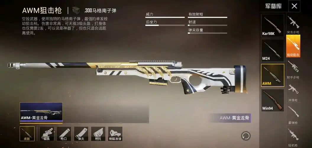 awm黄金龙骨,同样是需要开箱获得!