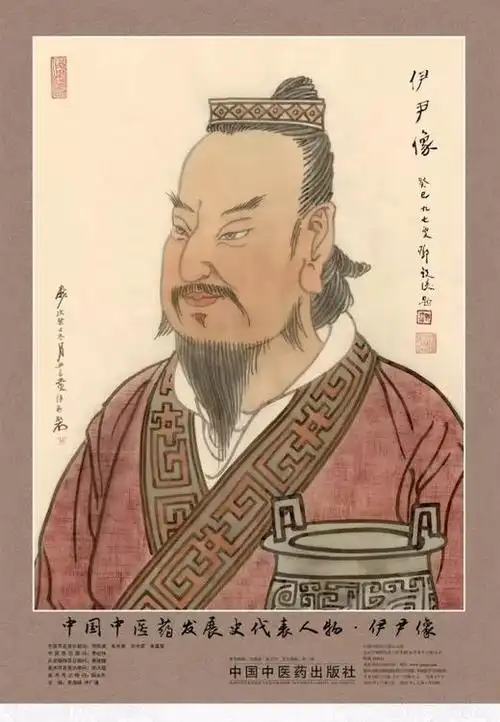 中国中医药发展史代表人物61伊尹像四开
