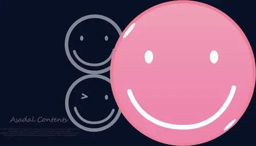 粉色笑脸背景矢量图