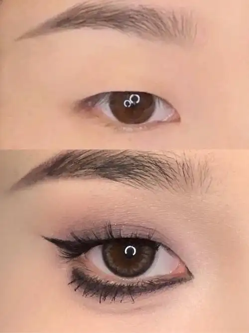 单眼皮眼睛很肿怎么画全包眼线甜丧眼妆