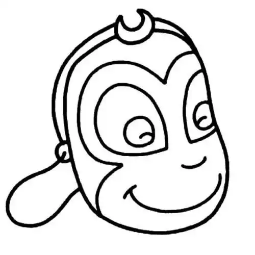 孙悟空卡通脸谱简笔画