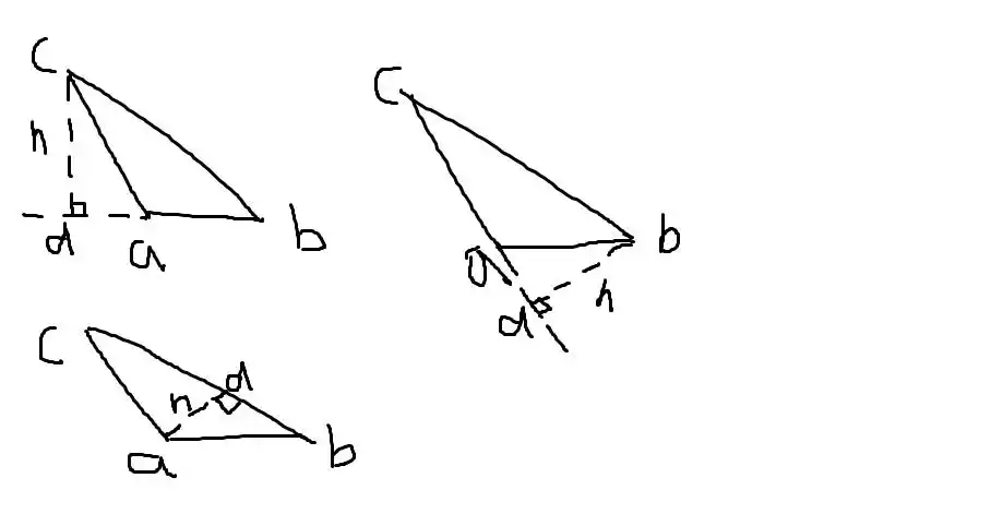 怎么画钝角三角形的三条边的高?